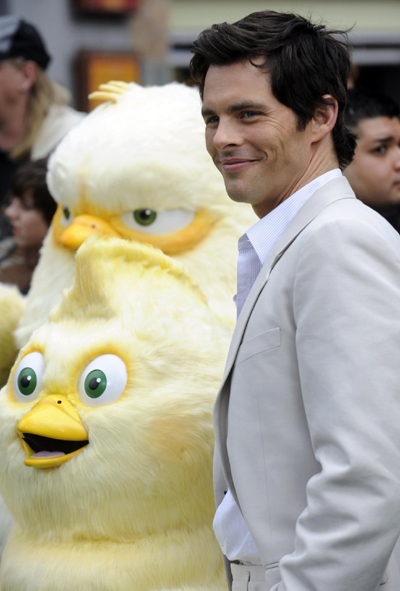 Cast members attend the premiere of the film 'Hop' in Los Angeles