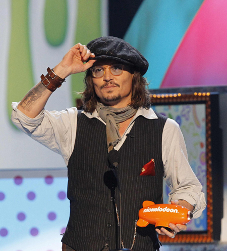 johnny depp 2011 kids choice awards. 2011 Nickelodeon Kids Choice