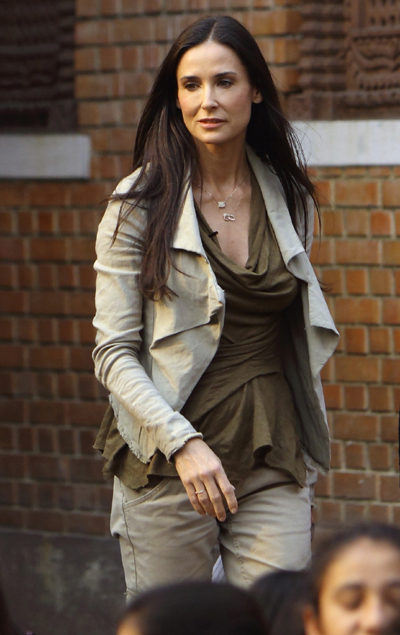 Demi Moore attends news conference in Kathmandu