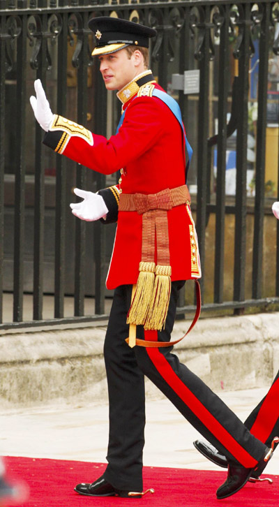 Britain's Prince William arrives for royal wedding