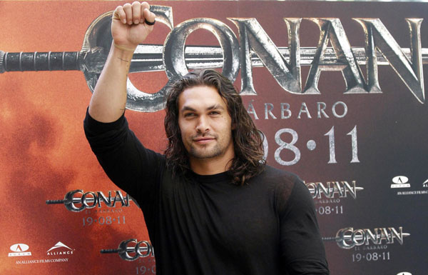 Jason Momoa at presentation of 'Conan the Barbarian'