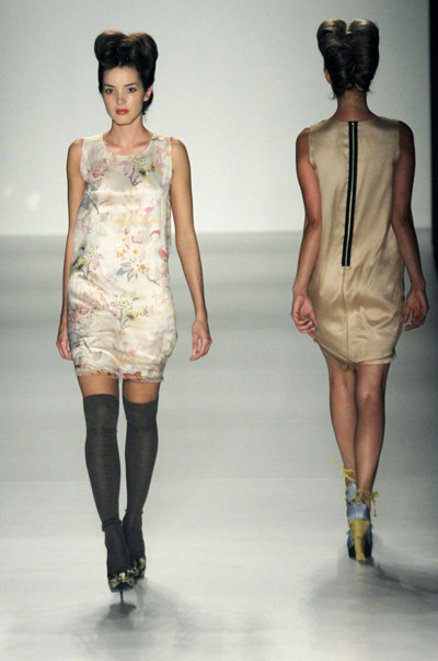 Models present creations by Italian designer Fabio Sasso