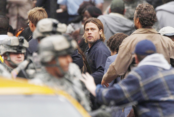 The filming of zombie movie 'World War Z'