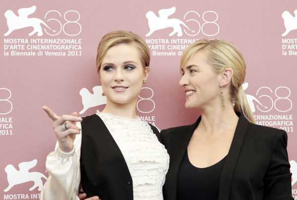 Actress Winslet poses during 68th Venice Film Festival