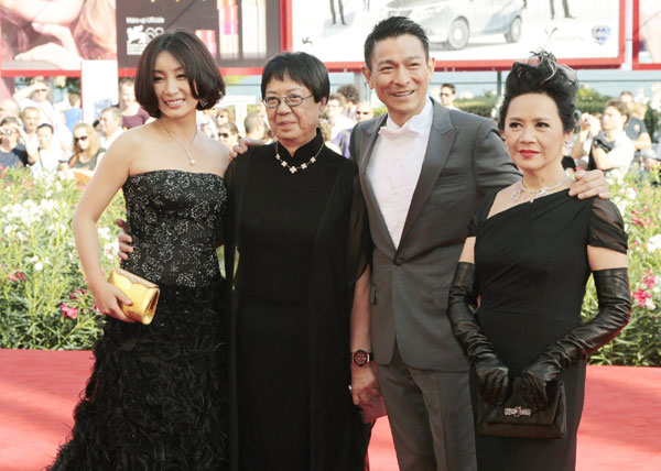 Andy Lau arrives for 'Tao Jie' red carpet in Venice