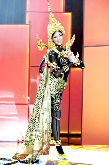 Miss Universe contestants in national costumes