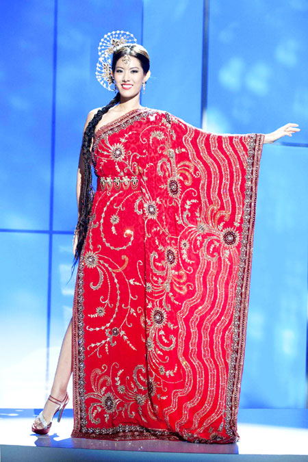 Miss Universe contestants in national costumes