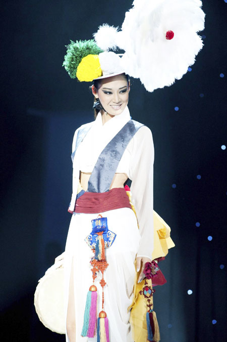 Miss Universe contestants in national costumes