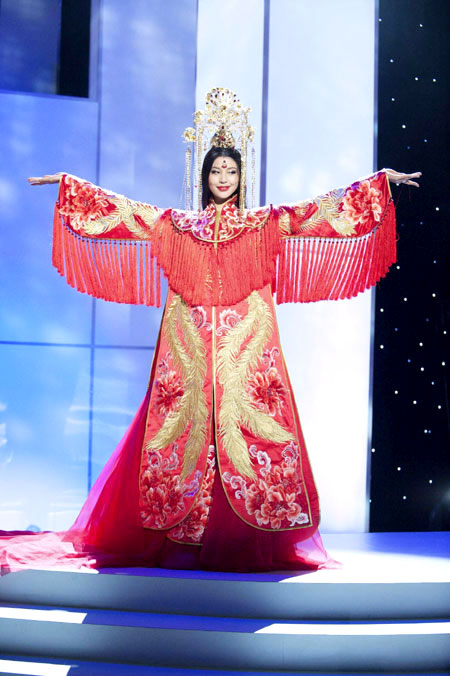 Miss Universe contestants in national costumes