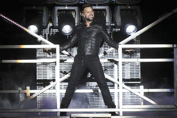 Ricky Martin performs in his concert tour