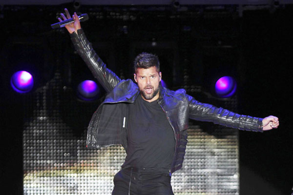 Ricky Martin performs in his concert tour