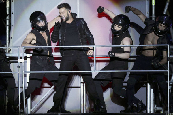 Ricky Martin performs in his concert tour