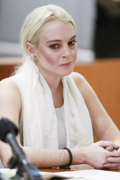 Lindsay Lohan attends hearing in LA