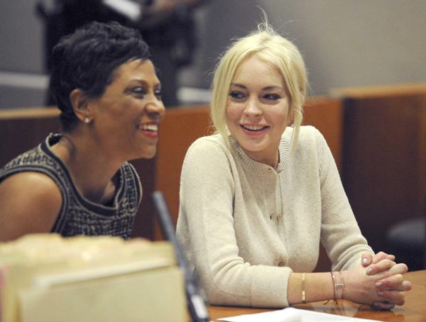 Lohan attends hearing in LA