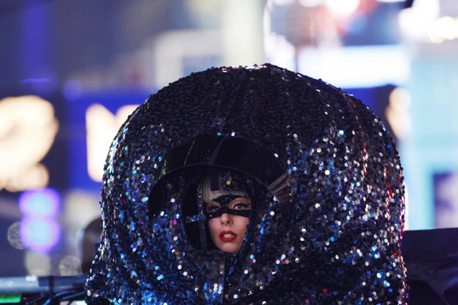 Lady Gaga performs during New Year's Eve celebrations in Times Square