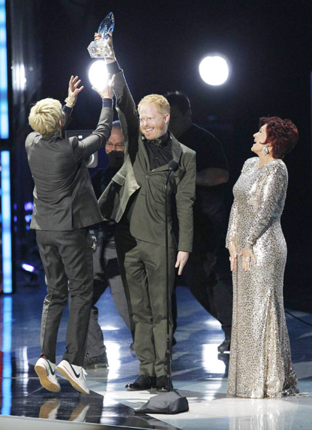 Celebrities accept awards at People's Choice Awards