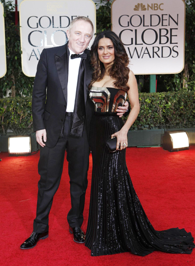 Salma Hayek attends Golden Globe Awards