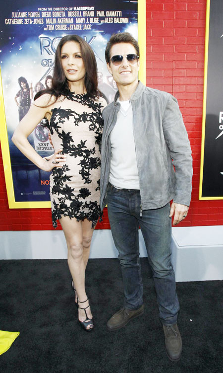 Tom Cruise, Zeta-Jones attend 'Rock of Ages' premiere