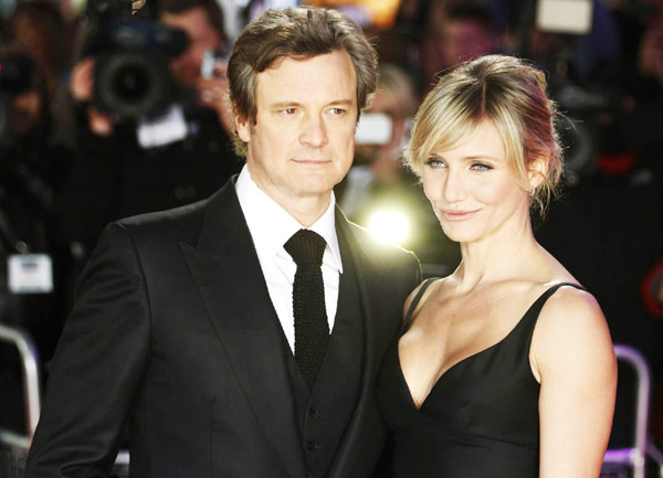 Cameron Diaz, Colin Firth attend 'Gambit' premiere