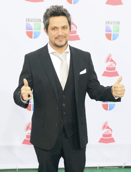 Singers arrive at Latin Grammy Awards