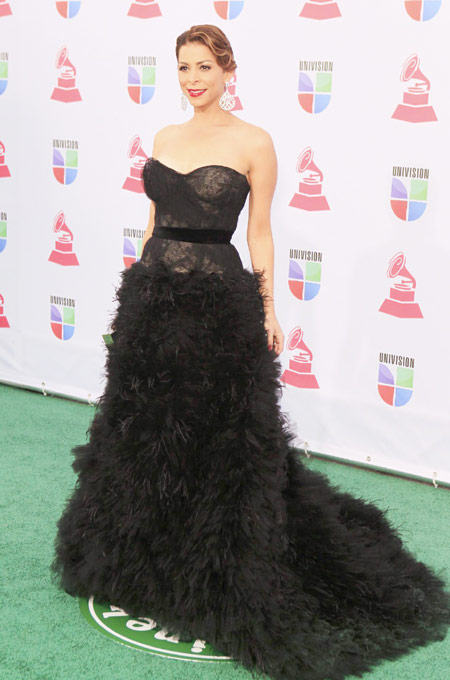 Singers arrive at Latin Grammy Awards