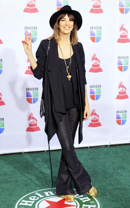 Singers arrive at Latin Grammy Awards