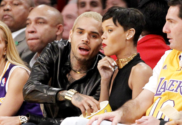 Chris Brown and Rihanna go to NBA game