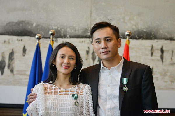 Liu Ye, Zhang Ziyi receive Order of Arts and Letters in Beijing