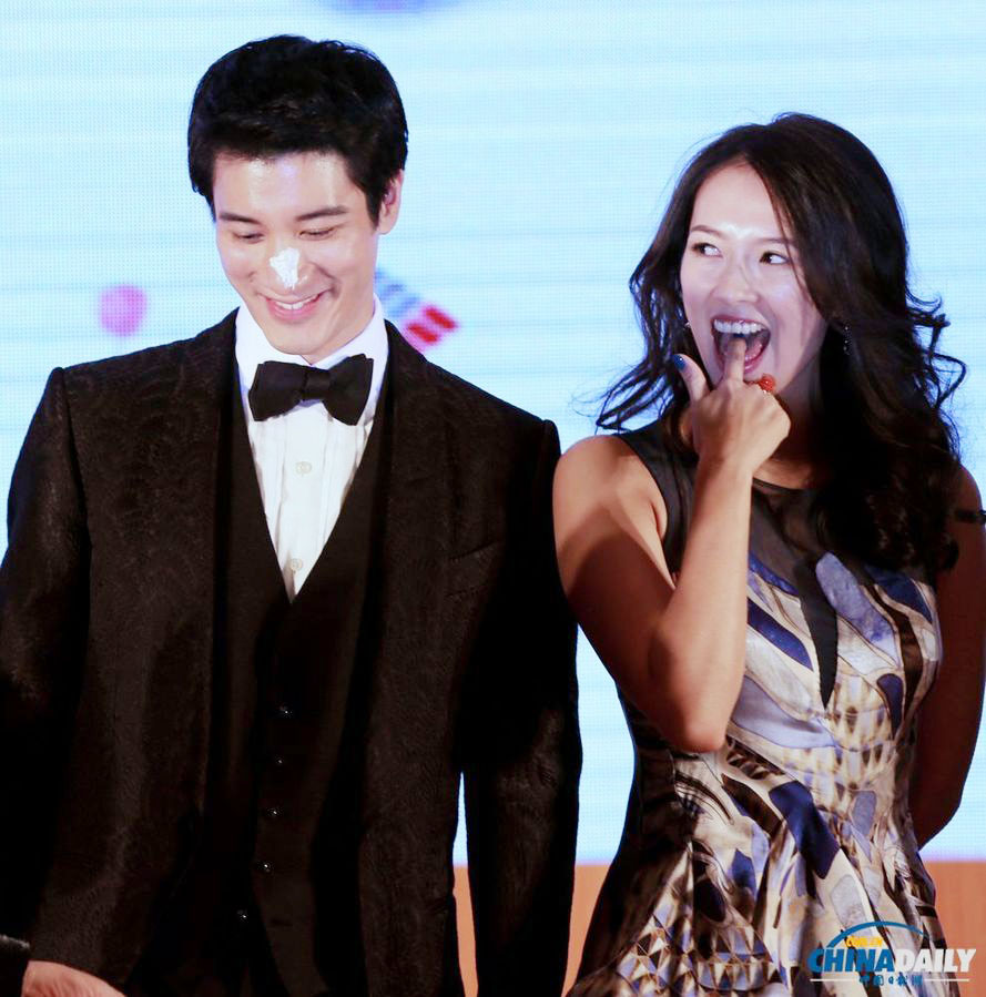 Zhang Ziyi and Leehom Wang promote 'My Lucky Star'