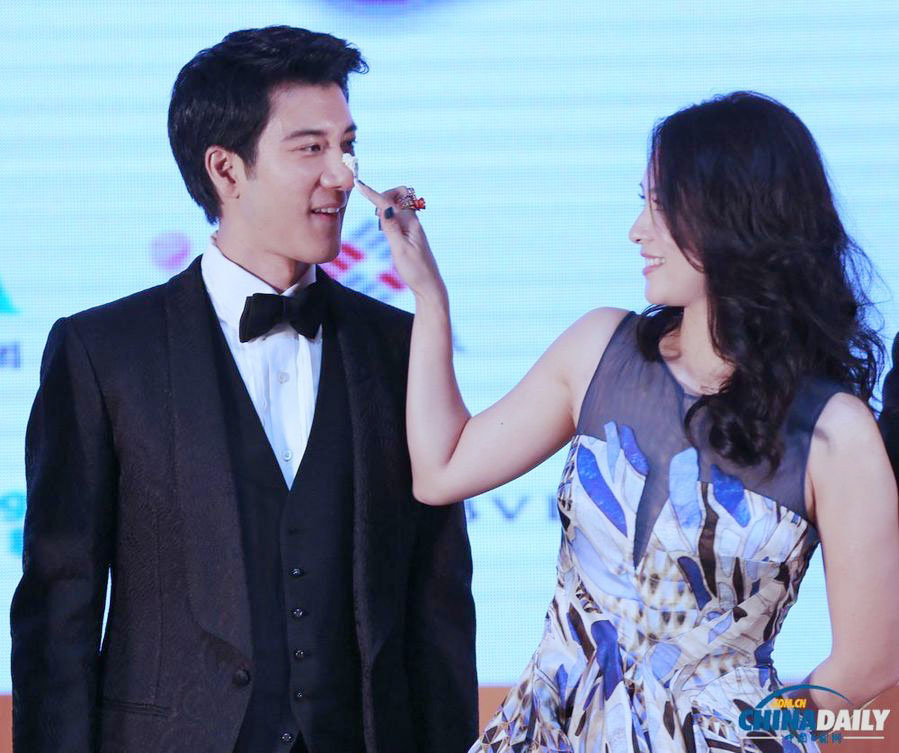 Zhang Ziyi and Leehom Wang promote 'My Lucky Star'