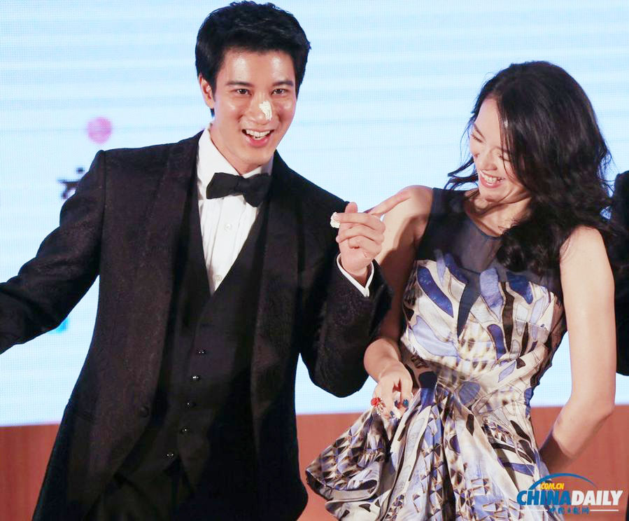 Zhang Ziyi and Leehom Wang promote 'My Lucky Star'