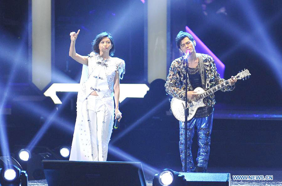 Singer Jay Chou gives concert in Taipei, SE China's Taiwan