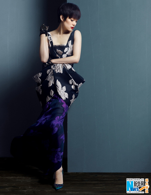 Actress Sun Li poses for magazine