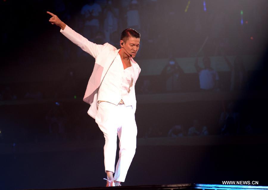 Highlights of pop star Andy Lau's concert tour in Nanjing