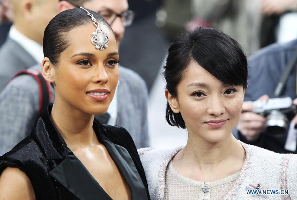 Celebrities at Chanel show in Paris