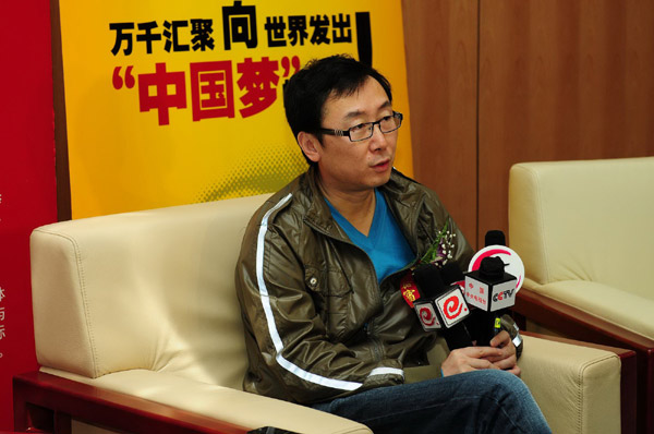 Lu Chuan receives an interview at FIMFF