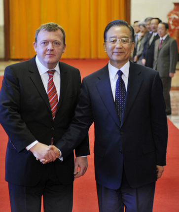 Danish PM meets with Premier Wen in Beijing