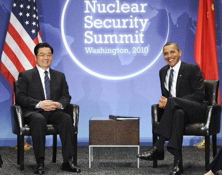 President Hu meets with Obama in Washington