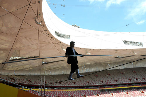 Tightrope walker going for another record
