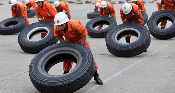 Fire drill held in Central China