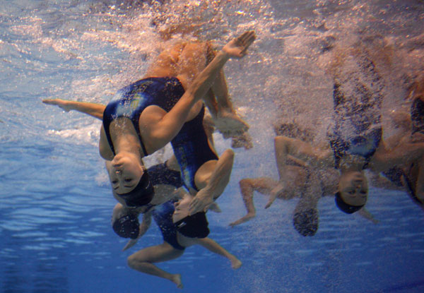 Water ballerinas get their act synchronized