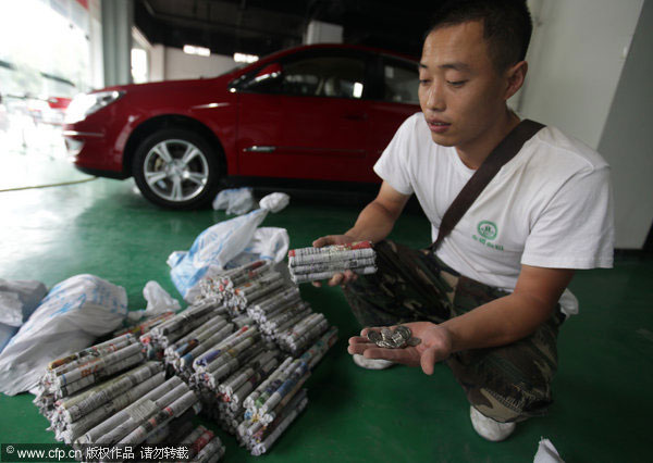 300 kilograms of coins trouble car deal