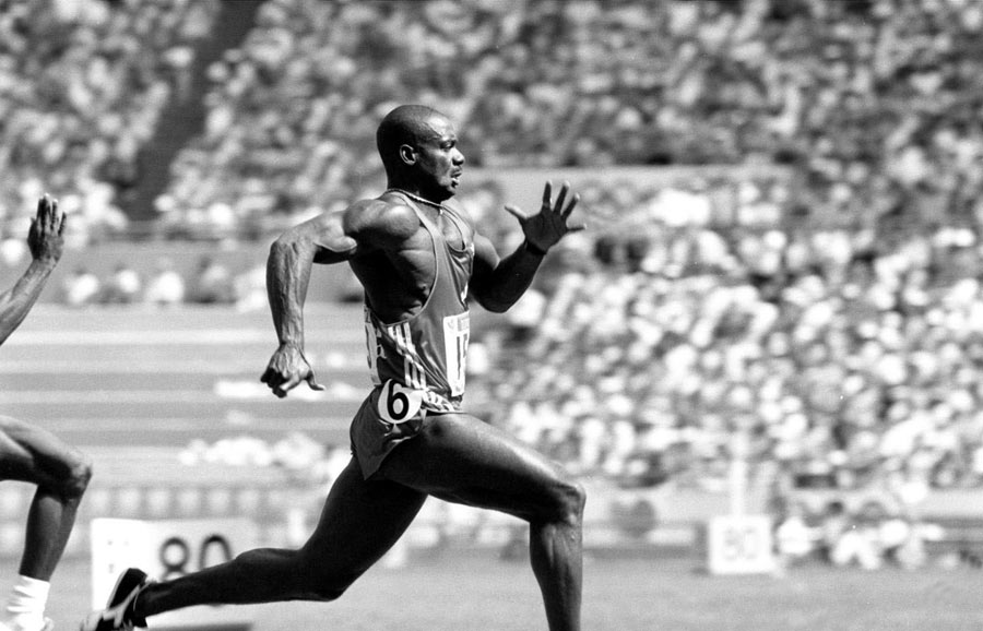 Canada's renowned sprinter Ben Johnson sprints to win the 100 meters competition at the 1988 Summer Olympics in Seoul, on Sept 24, 1988. He was later stripped of the medal and disqualified for doping and was suspended for two years. In photos: Olympic Games over the years