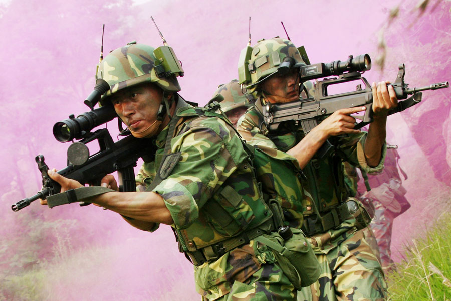 training exercise of people"s liberation army