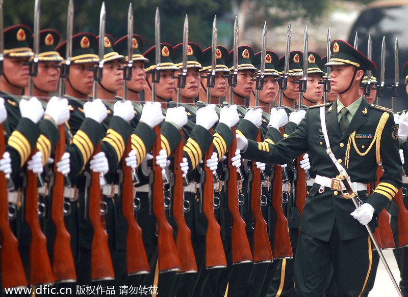 A glimpse into the Chinese honor guards