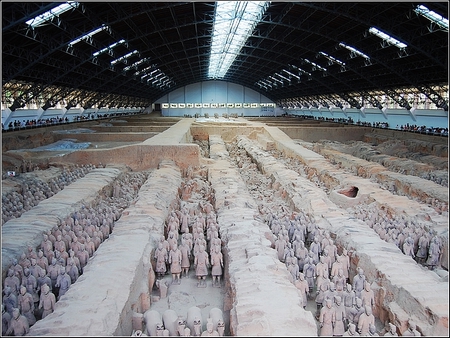 Terracotta warriors at the Qin Mausoleum