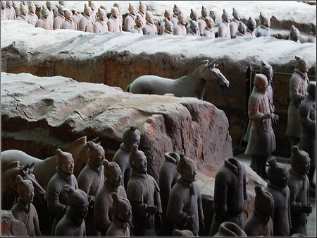 Terracotta warriors at the Qin Mausoleum