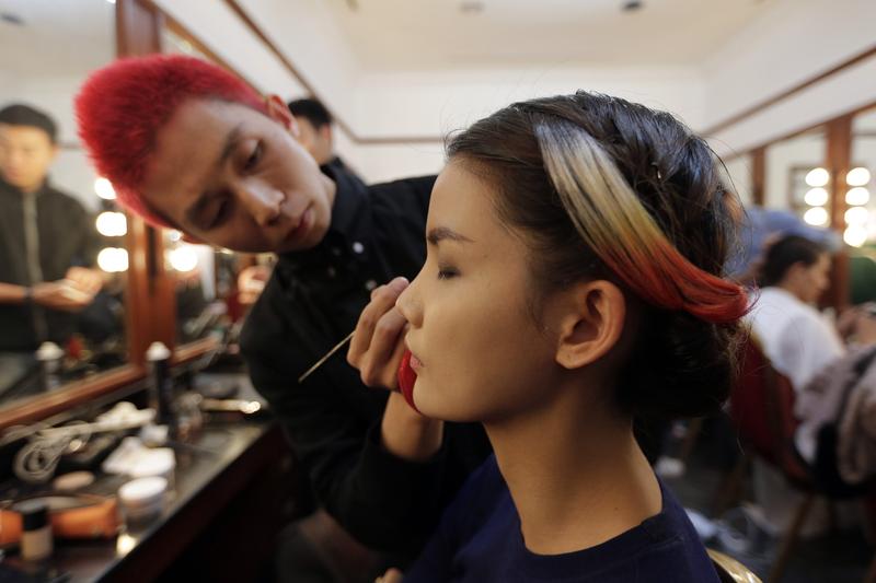 Backstage at China Fashion Week