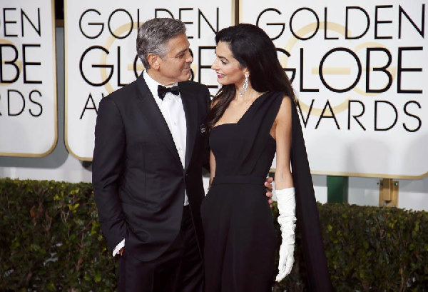 The ultimate Golden Globes fashion accessory: Amal Clooney