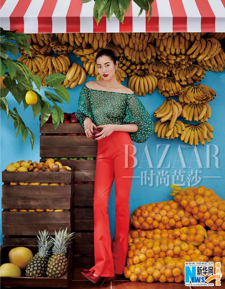 Supermodel Liu Wen covers BAZAAR